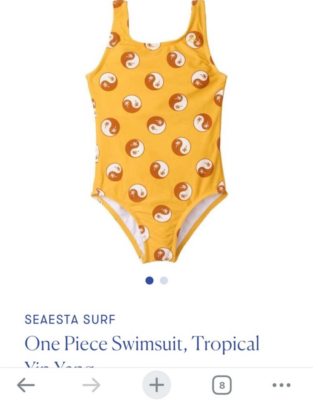 Kids Yellow One-Piece Swimsuit